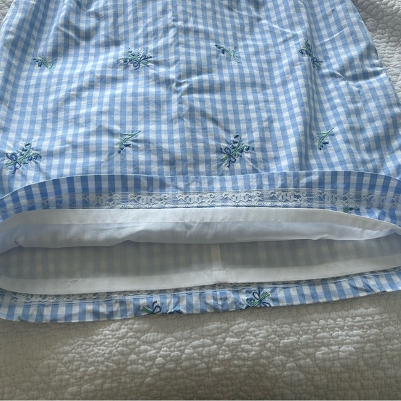 Lilly Pulitzer Blue Flower Bouquet/Checker Print Skirt - Picture 5 of 5